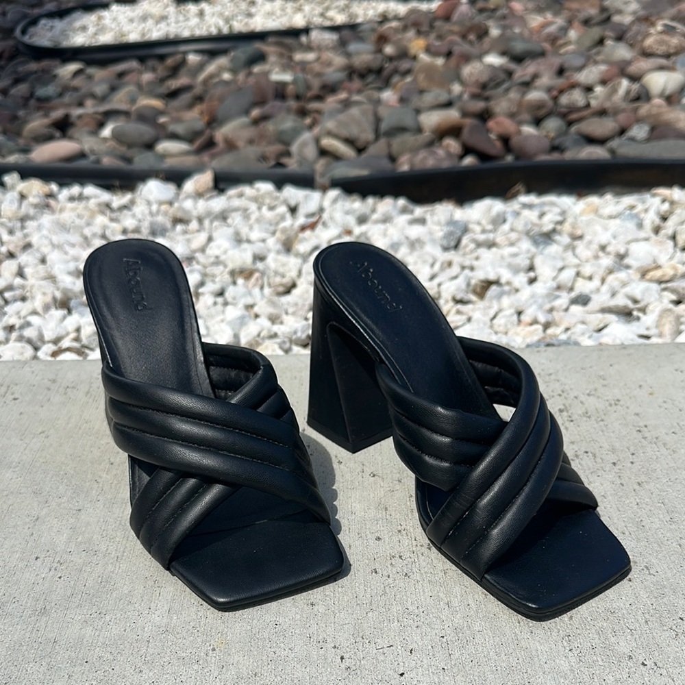 Black Strappy Heeled Sandals